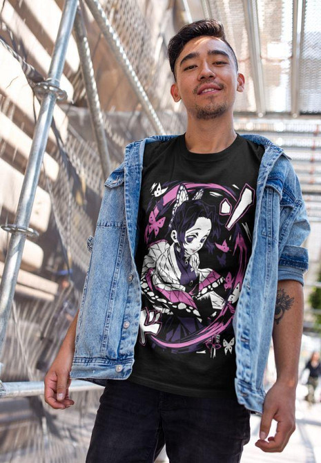 Футболка з аніме принтом Вбивця демонів оверсайз (S/M/L) Чорний AnimeJ1020 Дніпро - фото 3