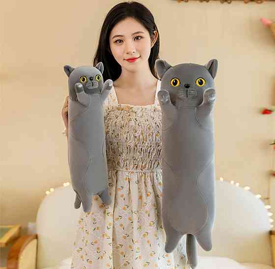 Британский Кот батон 90 см Серый Киев