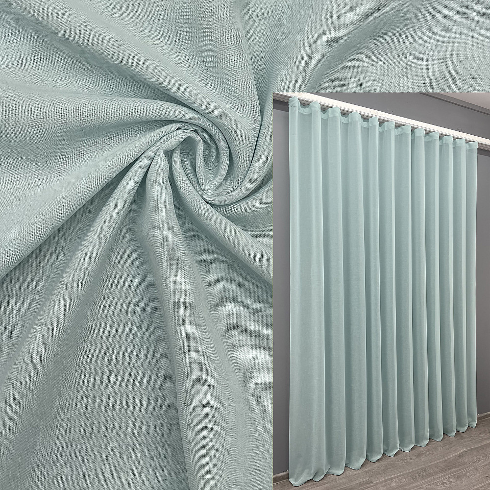 Тюль VR-Textil 1311т Мікро-льон Блакитний 250х270 см (43-173) Київ - фото 1