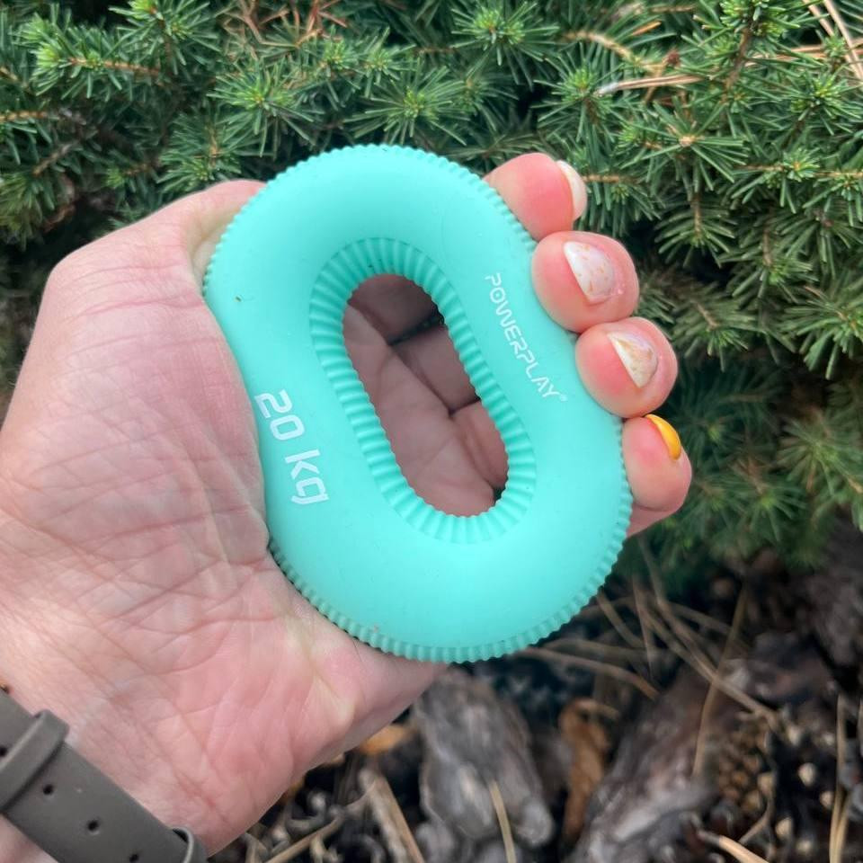 Эспандер кистевой силиконовый PowerPlay PP-4336 Hand Grip Medium 20 кг. Зеленый Киев - изображение 2