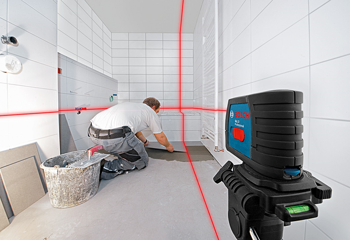 Профессиональный лазерный нивелир Bosch Professional GLL 2 с держателем MM 2 : два красных луча, 10 м Киев - изображение 6