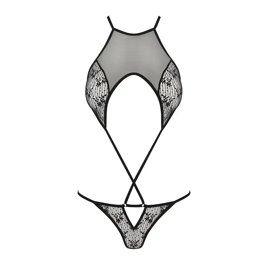 Ажурний боді Passion AZALIA BODY L/XL, black Львів - фото 3