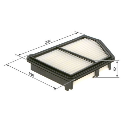 Повітряний фільтр для автомобіля Bosch F026400576 Вінниця - фото 5