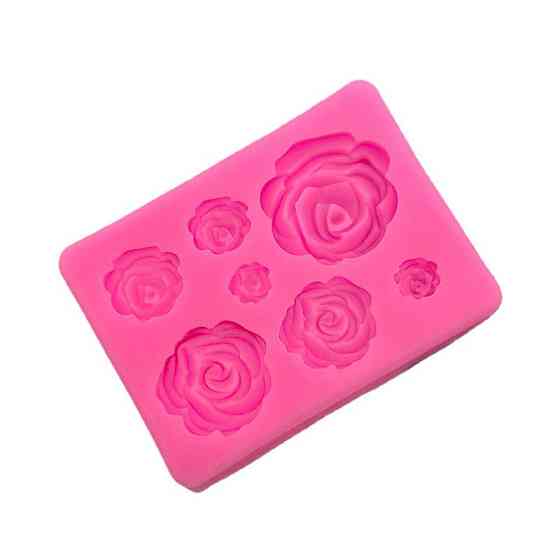 Кондитерский молд Розы 83 на 60 мм розовый Киев