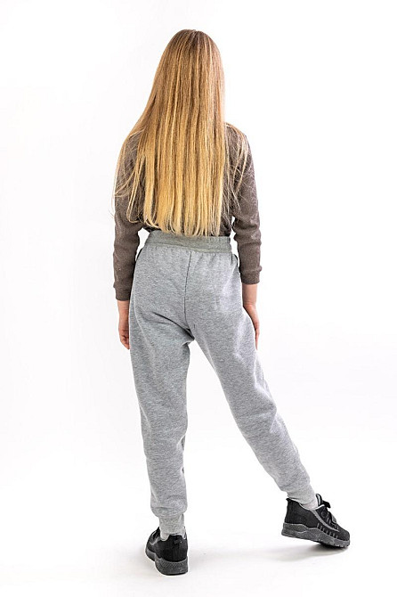 Детские теплые штаны,серый меланж 100% хлопок  Крохатушка одяг Киев - изображение 5