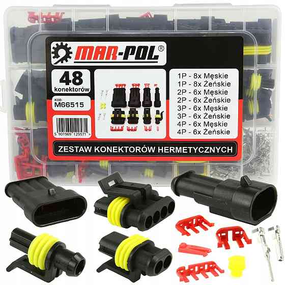 Набор герметичных соединителей для электрических контактов 48 шт Mar-Pol (M66515) Нововолынск