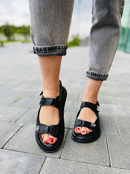 No brend Босоніжки жіночі 424/1 чорні (літо, шкіра натуральна) (5048) Коломыя - изображение 8