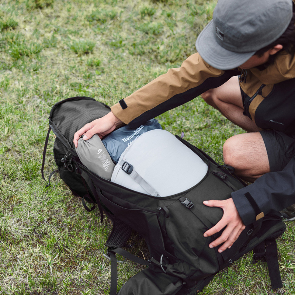 Рюкзак туристичний Naturehike Helium CNK2450XB014, 70 л, чорний, M Київ - фото 9