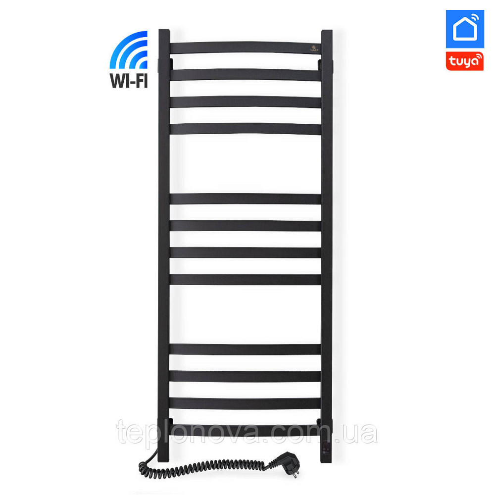 Сушарка для рушників електрична Navin Avalon 480х1200 Sensor з Wi-Fi ліва, чорний муар Чернівці - фото 2