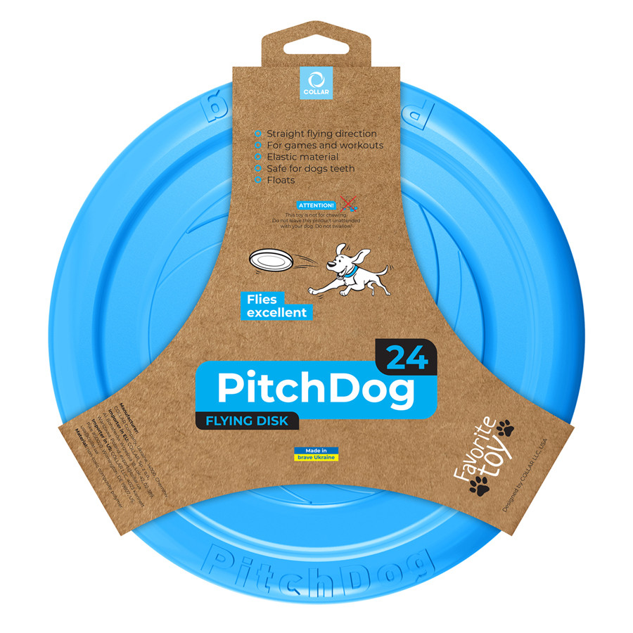 Ігрова тарілка для апортировки PitchDog, діаметр 24 см блакитний Коломыя - изображение 1
