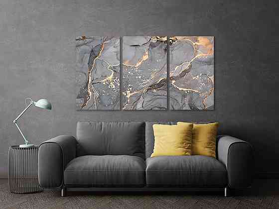 Модульная картина в гостиную / спальню Абстракція Art-615_3_А 70x130 см Киев