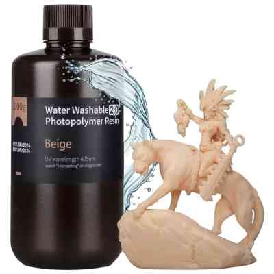 Фотополімерна смола ELEGOO Resin, Water Washable, 2.0 1кг, beige (50.103.0201) Вінниця