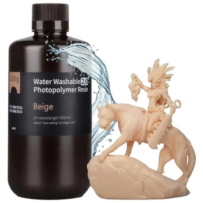 Фотополімерна смола ELEGOO Resin, Water Washable, 2.0 1кг, beige (50.103.0201) Вінниця - фото 1