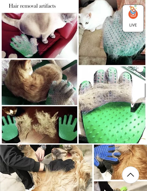 Перчатка расческа для животных, зеленая, на правую руку для груминга - размер 22*15см Киев - изображение 2