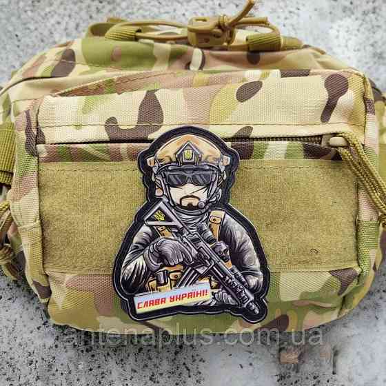 Слава Україні захисник шеврон / патч об'ємний Київ