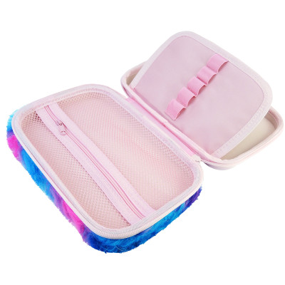 Пенал Cool For School 1 отделение с плюшем и аппликацией Голубой (CF6549-blue) Винница - изображение 2