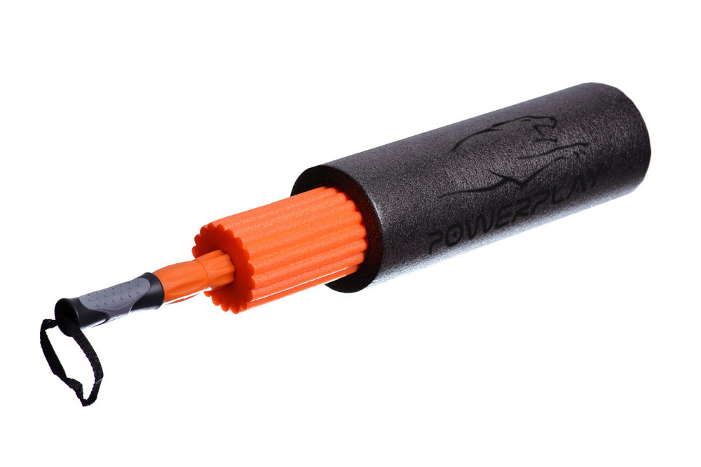 Масажний ролик (роллер) набір 3в1 PowerPlay 4022 Therapy Roller Чорно-помаранчевий Кам'янське - фото 2