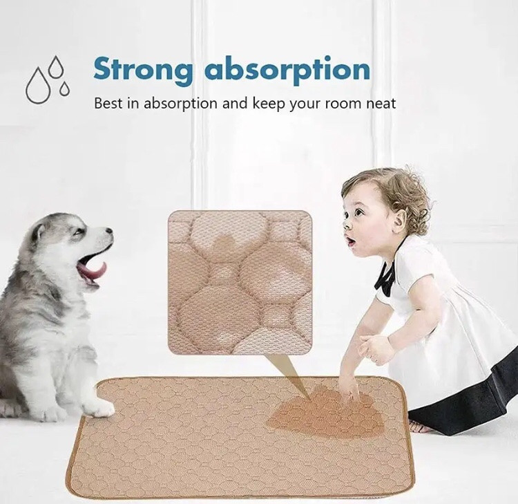 Коврик для котов и собак ,супервпитывающий, низ не пропускает мочу, размер 50*35 см, бежевый, нейлон. Киев - изображение 1