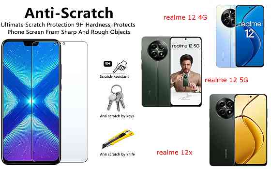 Защитное стекло NeoGlass для realme 12 4G, realme 12 5G, realme 12x – ультрапрозрачное и устойчивое Киев