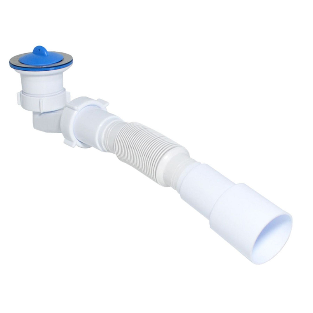 Сифон Waterstal  SE 3860 для душ. піддона 1 1/2″ низький з гофрою 32х32/40/50 Тернополь - изображение 1