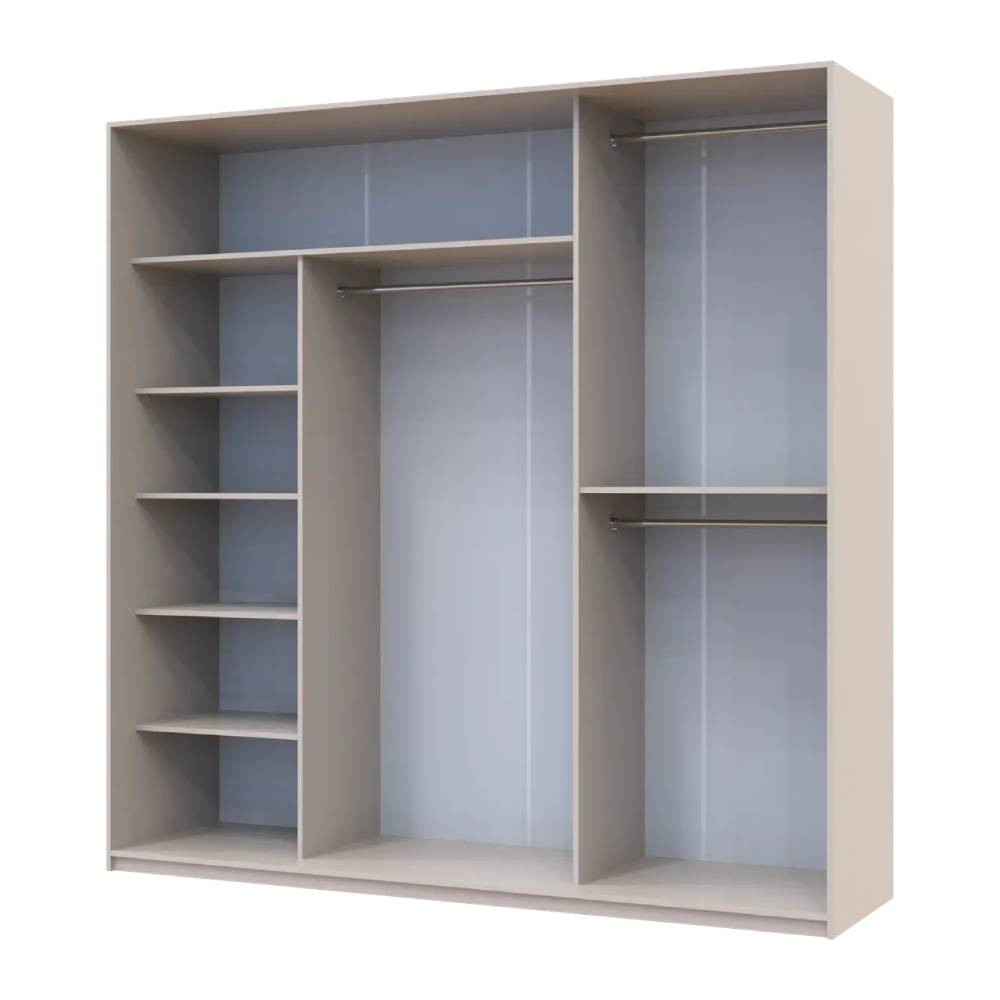 Шкаф-купе Doros Сити Лайт Кашемир 3 зеркала 225х60х225 (DRS-011811) Днепр - изображение 4