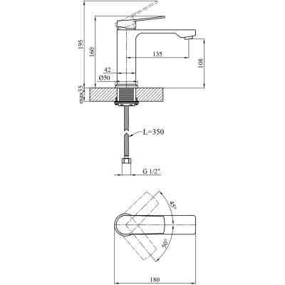 Душовий гарнітур Kroner Makon-C060 + змішувач Makon-C010 (CVS30157) Вінниця
