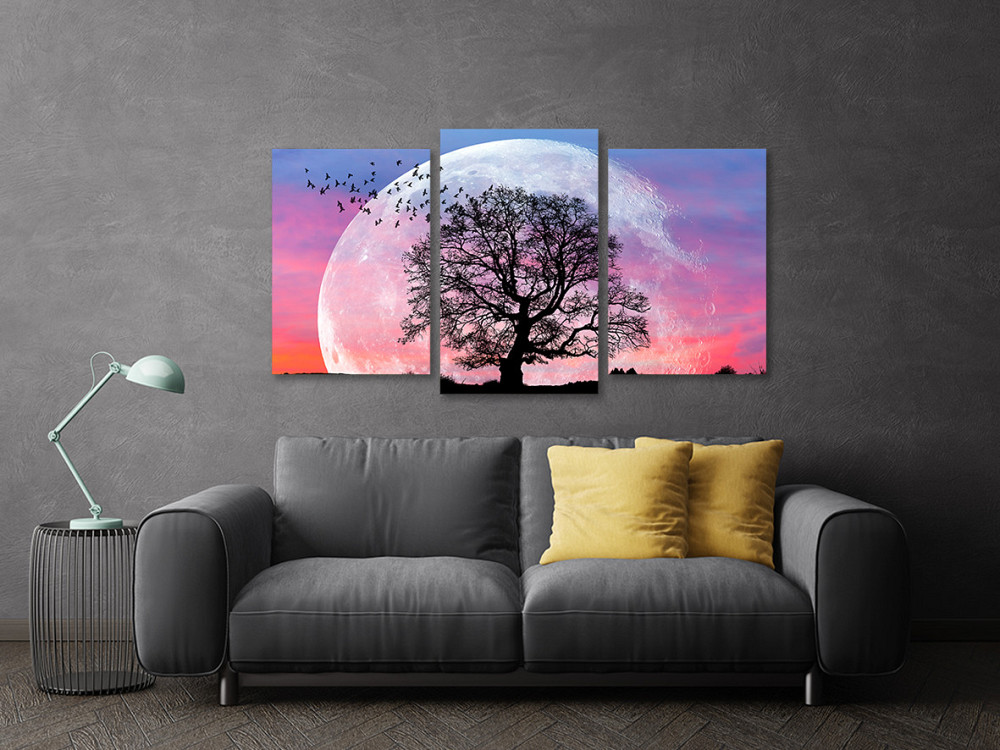 Модульная картина в гостиную / спальню    Дерево в місяці  Art-722_3 70x130 см Киев - изображение 3
