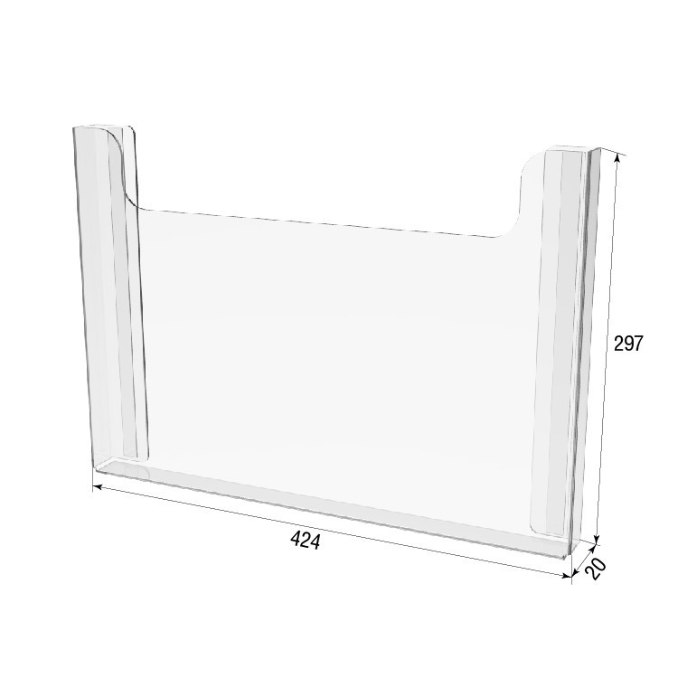 Кишеня буклетниця EKOSTAR А3 горизонтальна+скотч Київ - фото 3