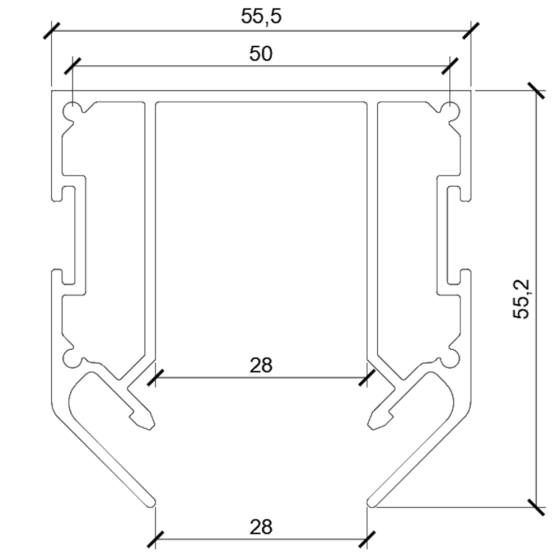 Miboxer Магнітний трек для натяжної стелі (база), 3м Киев