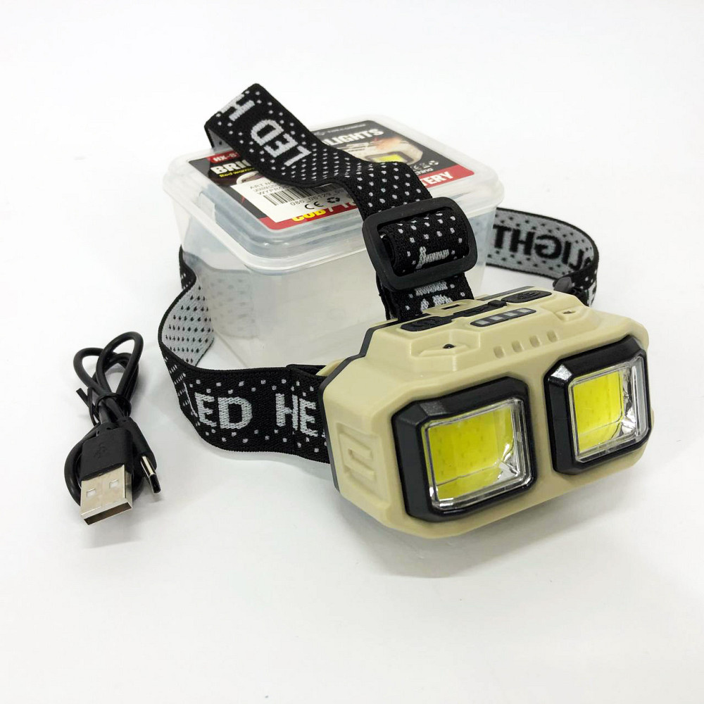 Ліхтар для голови зі світлодіодами HX-816S 2COB(white+red), Легкий ліхтарик на голову KL-55 Львів - фото 9