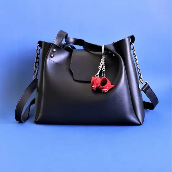 Брелок Наручники з пряжкою Червоний Львов