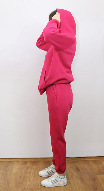 Теплый спортивный костюм женский на змейке Малиновый 42/44 Харьков - изображение 8