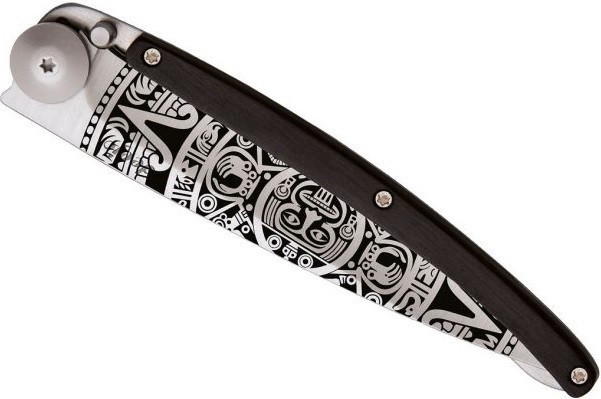 Універсальний Складаний Ніж з лазерним гравіюванням Ацтекське Сонце Deejo "37 грам" (1CB000073) Сталь Нововолинськ - фото 6