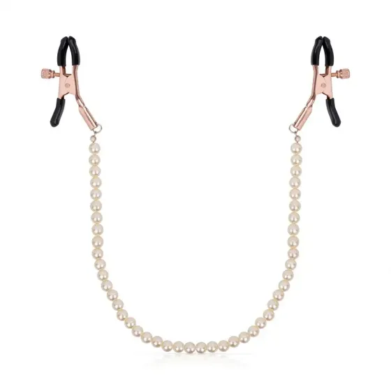 Затискачі для сосків з перлинним ланцюжком Rosy Gold - Nipple Clamps Pearls Львов