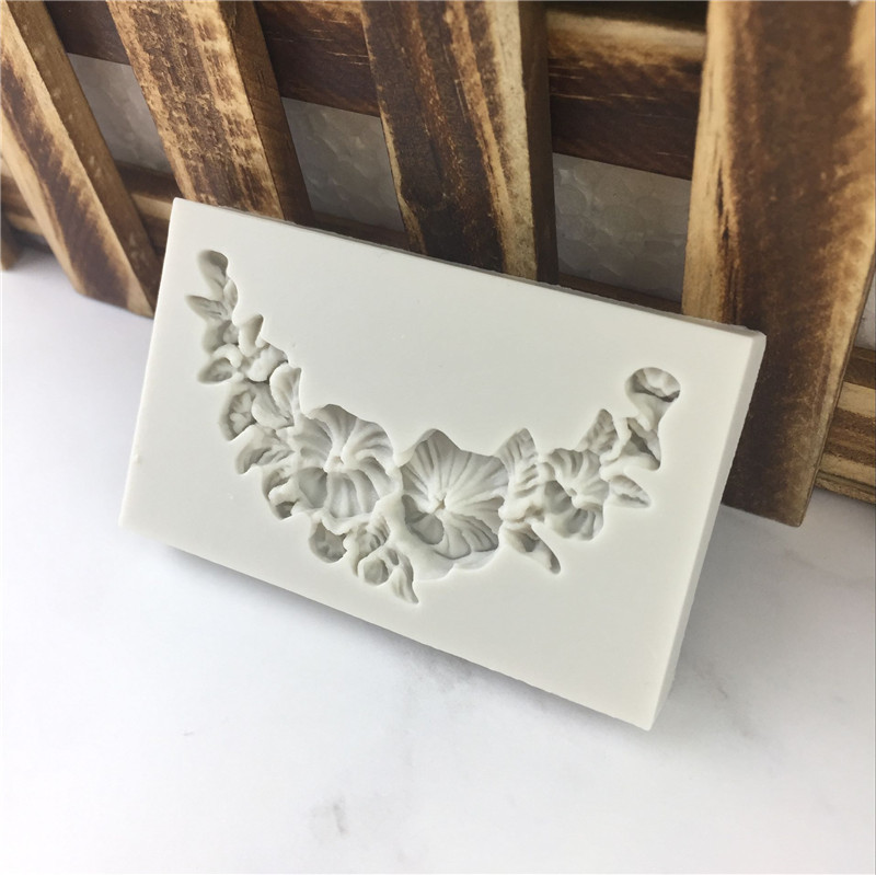 Молд силиконовый Цветочки 43 на 72 мм серый Киев - изображение 5