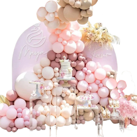 Набір повітряних куль в рожевих тонах прикраса для урочистих подій: весілля, вечірки, дня народження Кам'янець-Подільський