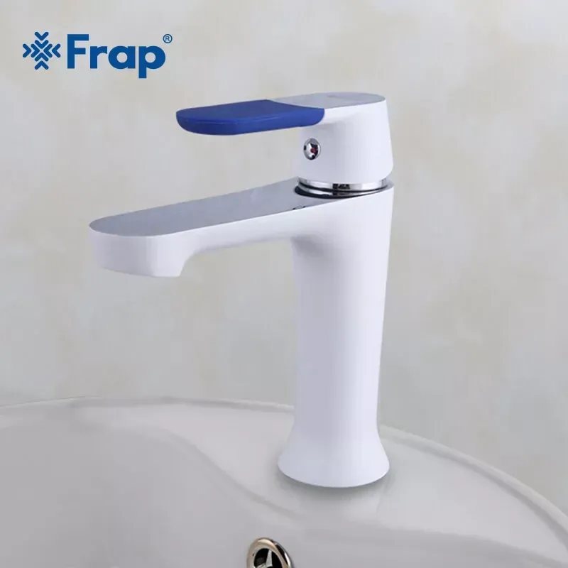 Смеситель для умывальника Frap F1034 белый/хром Киев - изображение 3