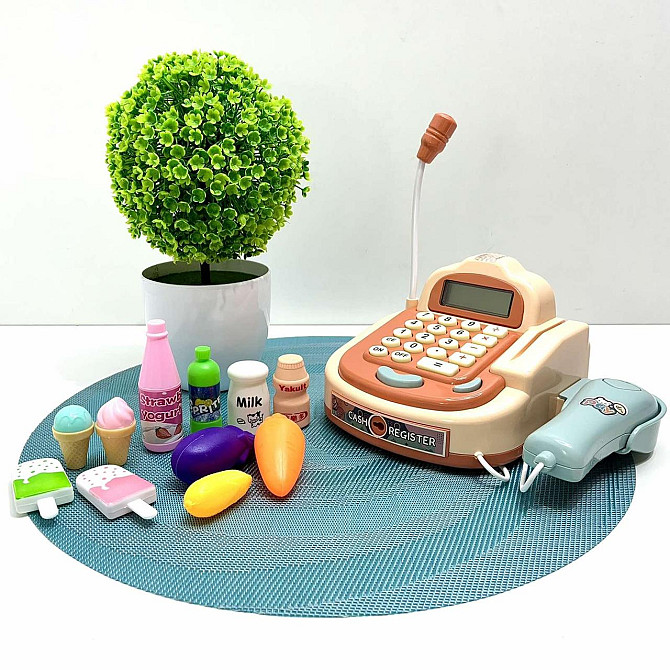 Касовий апарат Xie Toys з мікрофоном/сканером та продуктами (6761A) Чернігів - фото 5