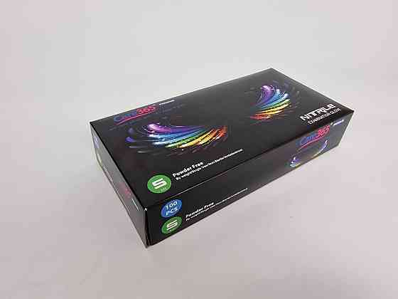 Рукавички Нітрил Чорні (100 шт.) розмір S "CARE 365" (1 пачка) Харків