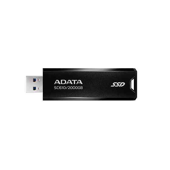 SSD диск портативний зовнішній накопичувач ADATA SC610 2TB USB 3.2 550 / 500Mb / s Black SC610-2000G-CBK / RD Одеса