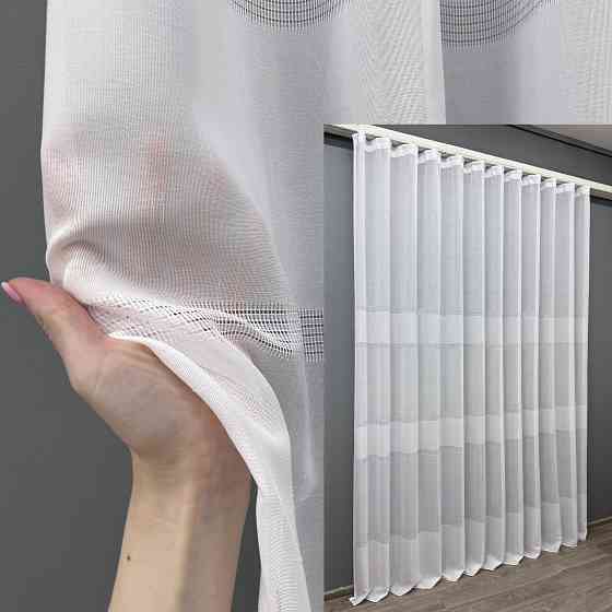 Тюль VR-Textil 1354т Мережка Льон Білий 250х270 см (42-1036) Київ