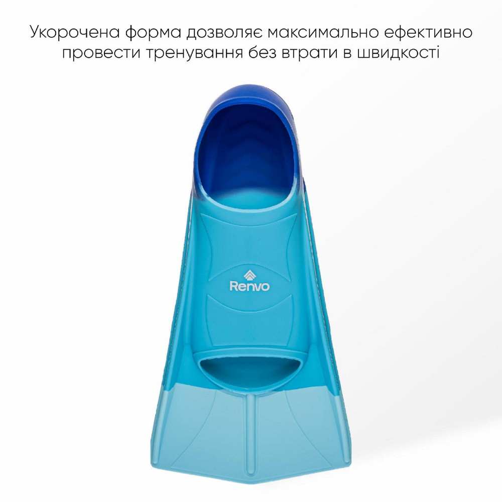 Короткі ласти для тренування в басейні Renvo Frio із закритою п'ятою Різнокольоровий 42-44 (SF100-06 42-44) Київ - фото 3