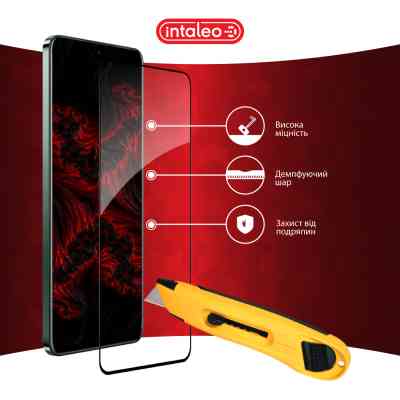 Стекло защитное Intaleo Full Glue Realme 12+ Black (1283126592485) Винница