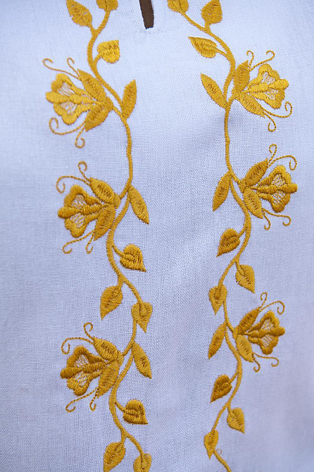 Вишиванка жіноча, лляна, біла з довгим рукавом, топ Київ - фото 6