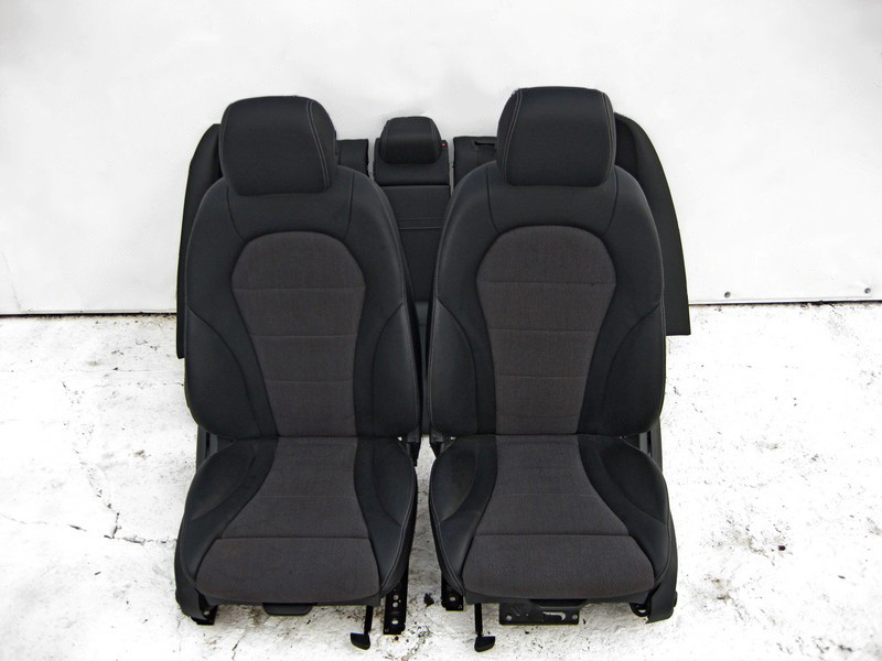 Mercedes-Benz  A2059100838 9J41 Комплект сидінь чорний шкірозамінник з сірою тканиною C-Class W205 Одесса - изображение 2