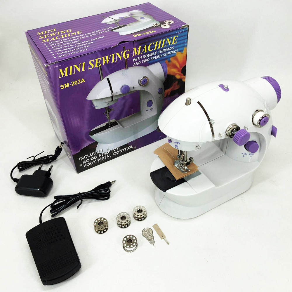 Міні-швейна машина з насадками, Багатофункціональна домашня швейна XE-362 машинка портативна Київ - фото 9