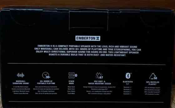 Колонка Marshall Emberton 2 II Black and Brass Нова. Харків