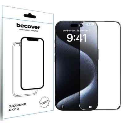 Скло захисне BeCover Apple iPhone 16 Plus Black (712123) Вінниця