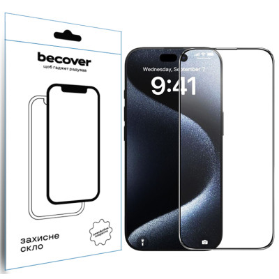 Скло захисне BeCover Apple iPhone 16 Plus Black (712123) Вінниця - фото 1
