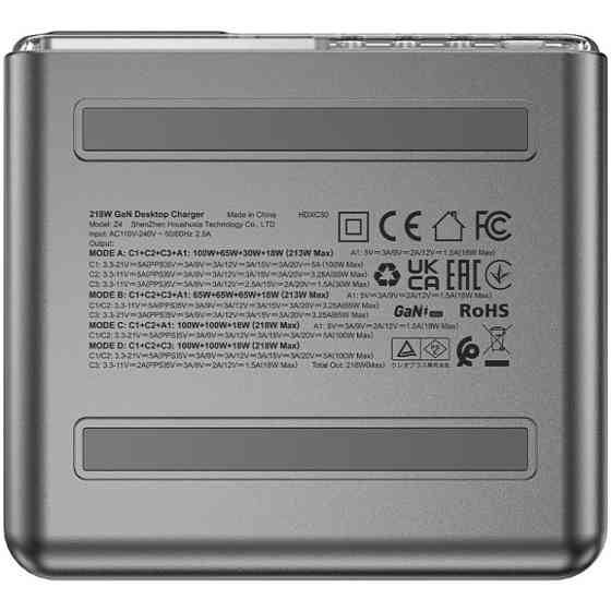Зарядний пристрій 4xUSB 218W (3xUSB-C + USB-A) Gan Z4 Fast Charger Acefast Винница